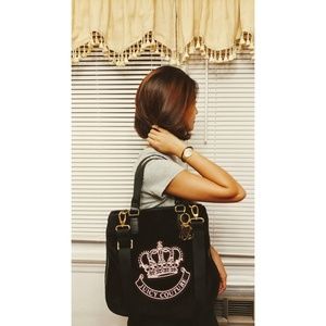 Juicy Couture black messenger bag